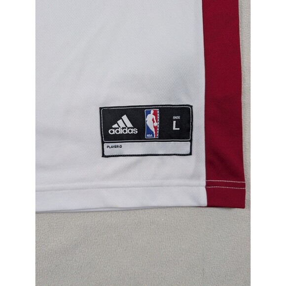 Adidas 2010 Chris Bosh #1 Miami Heat White Home NBA Basketball Jersey Size Large - Picture 5 of 9